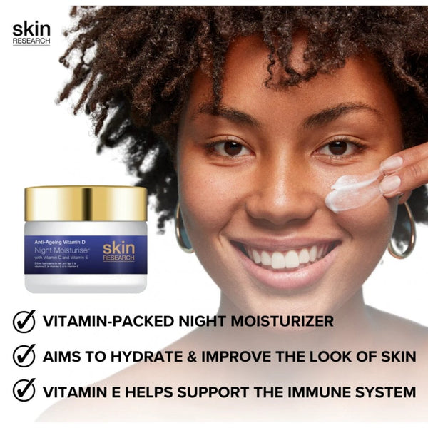 Skin Research Skin Research Anti-Ageing Vitamin D Night Moisturiser 50ml - Health & Beauty > Personal Care > Cosmetics > Skin Care > Anti-Aging Skin Care