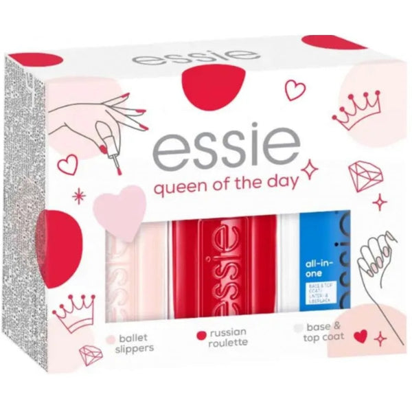 Essie Essie Queen Of The Day Nail Polish Gift Set 13.5ml Ballet Slippers + 13.5ml Russian Roulette + 13.5ml Base & Top Coat - Health & Beauty > Personal Care > Cosmetics > Nail Care > Nail Polishes