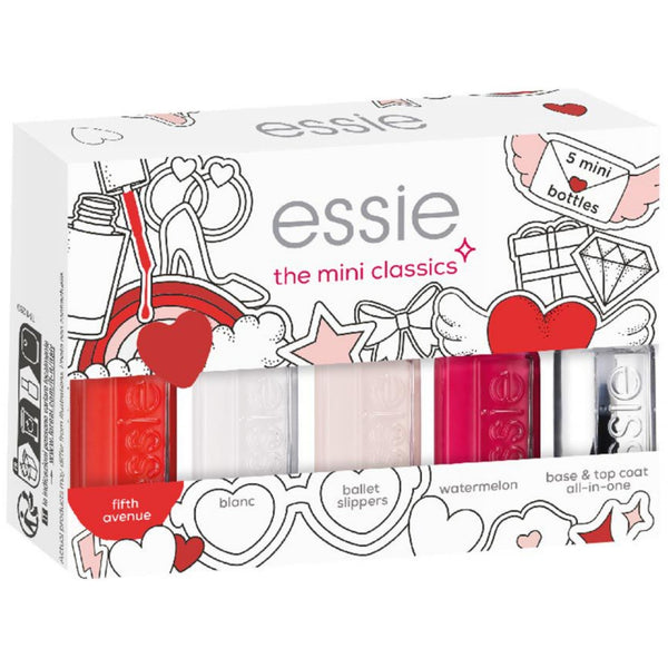 Essie Essie The Mini Classics Nail Polish Gift Set 5ml Fifth Avenue + 5ml Blanc + 5ml Ballet Slippers + 5ml Water Melon + 5ml Base & Top Coat - Health & Beauty > Personal Care > Cosmetics > Nail Care > Nail Polishes