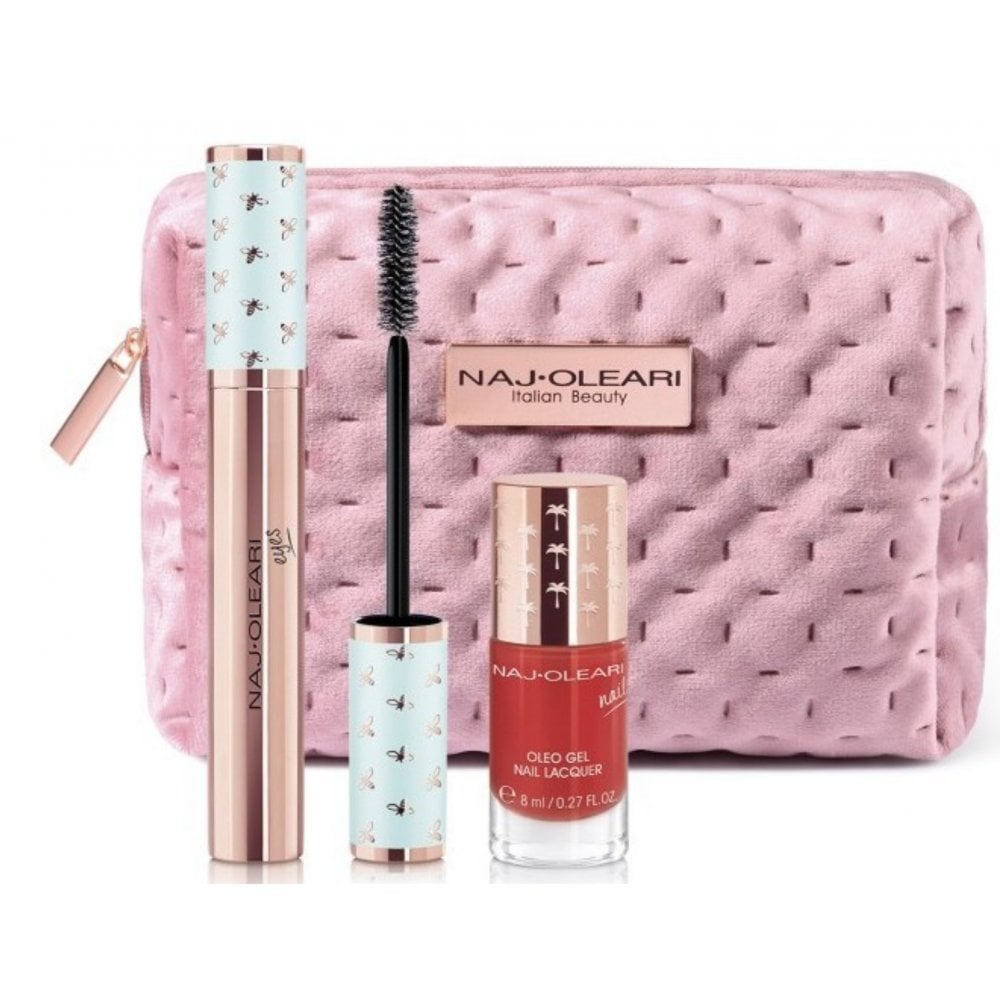 Naj Oleari Naj Oleari Gift Set Wear The Volume Mascara + Oleo Gel Nail Lacquer 22 Red + Pouch - Health & Beauty > Personal Care > Cosmetics > Cosmetic Sets
