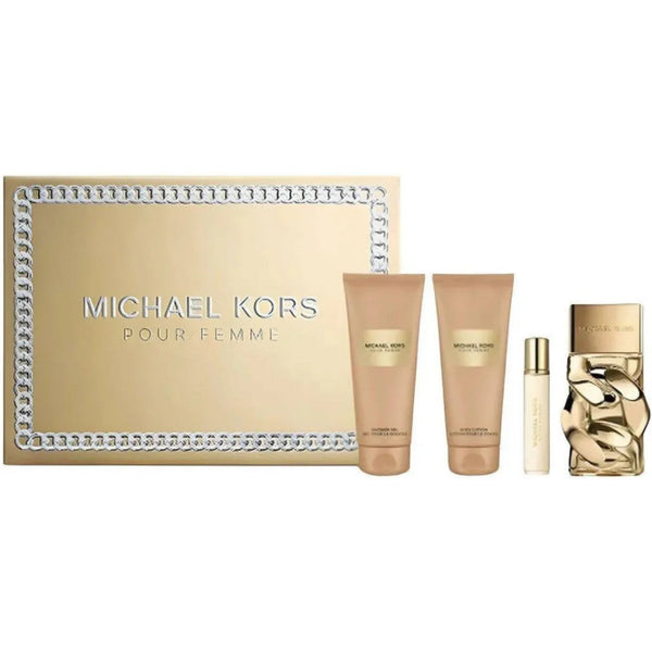 Michael Kors Michael Kors Pour Femme Gift Set 100ml EDP + 100ml Body Lotion + 100ml Shower Gel + 10ml EDP - Health & Beauty > Personal Care > Cosmetics > Bath & Body Gift Sets