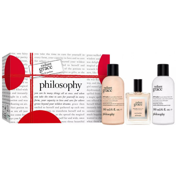 Philosophy Philosophy Radiant Grace Gift Set 60ml EDP + 180ml Shower Gel + 180ml Body Lotion - Health & Beauty > Personal Care > Cosmetics > Bath & Body Gift Sets