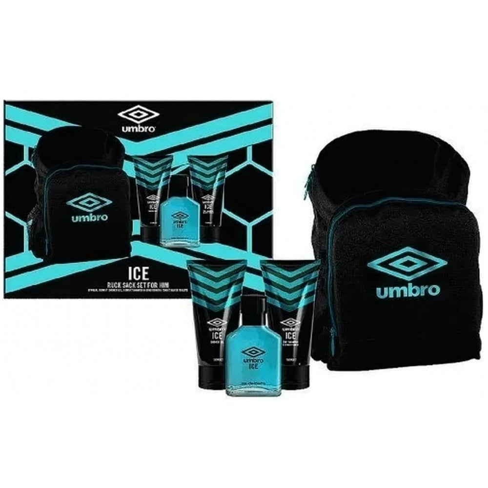 Umbro Umbro Ice Gift Set 75ml EDT + 150ml Shampoo & Conditioner + 150ml Shower Gel + Rucksack - Health & Beauty > Personal Care > Cosmetics > Bath & Body Gift Sets