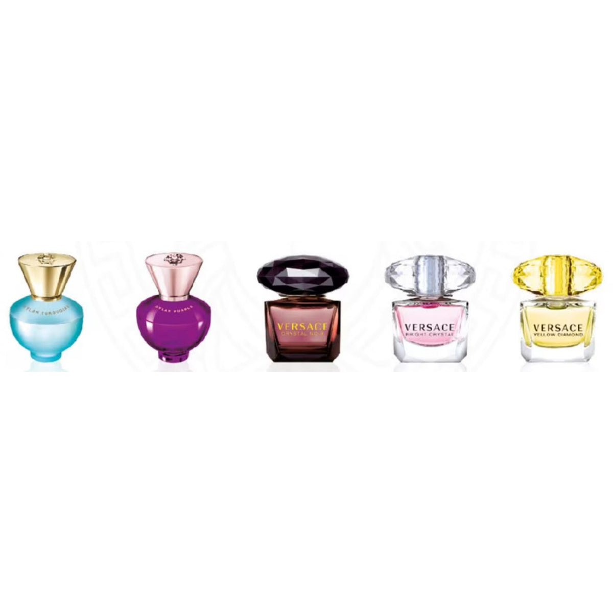 Versace Versace Mini Gift Set For Her - 5ml Dylan Turquoise EDP + 5ml Dylan Purple EDP + 5ml Crystal Noir EDT + 5ml Bright Crystal EDP + 5ml Yellow Diamond EDT - Health & Beauty > Personal Care > Cosmetics > Perfumes & Colognes > Eaux de Parfum