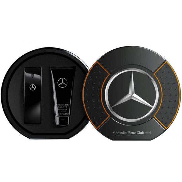 Mercedes Benz Club Black Gift Set 100ml EDT Spray + Shower Gel 100ml (Tin Box)