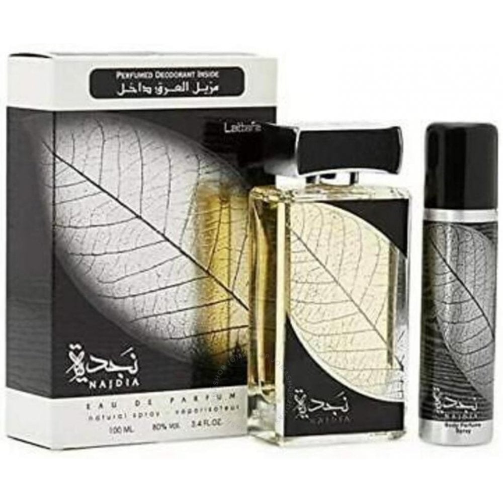 Lattafa Najdia 2 Piece Gift Set: EDP 100ml - Deodorant Spray 50ml