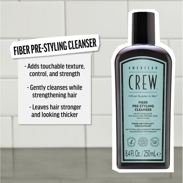 American Crew Fiber Gift Set Pre Styling Cleanser + Fiber