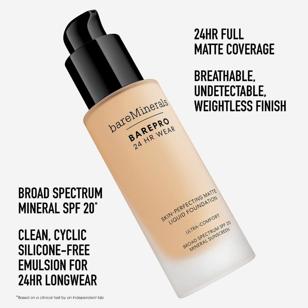 bareMinerals Barepro 24Hr Matte Comfort Liquid Foundation Mineral SPF20 - Fair 17 Neutral