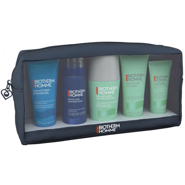 Biotherm Aquapower Set: Cleanser 40ml + Shower Gel 40ml + Shaving Foam 50ml + Deodorant 75ml + Advanced Gel 20ml
