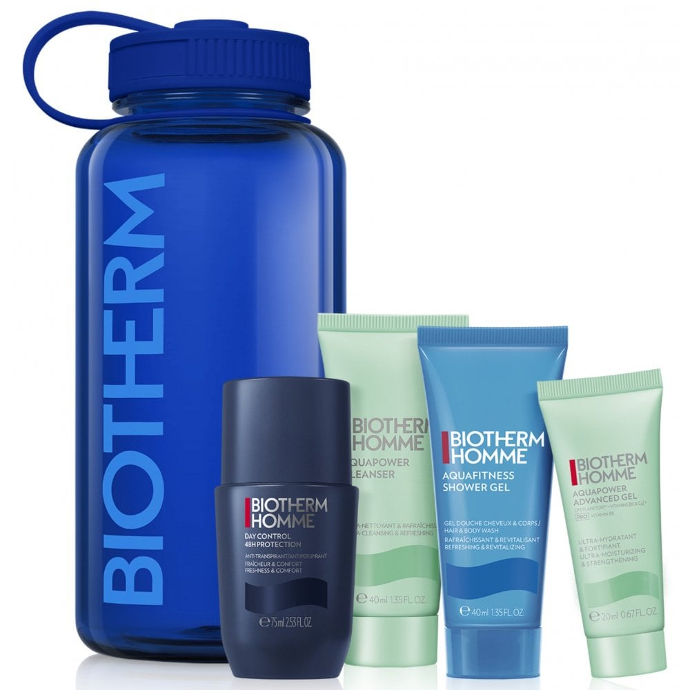 Biotherm Homme Set: Aquapower Advanced Gel 20ml + Aquapower Cleanser 40ml + Aquafitness SG 40ml + Day Control 48 Protection Roll On 75ml