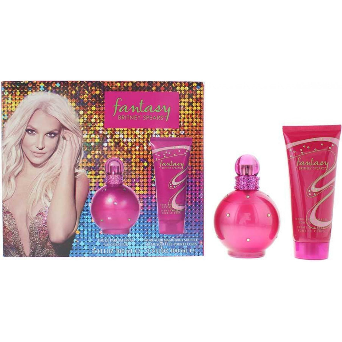 Britney Spears Fantasy Gift Set EDP 100ml + Body Souffle 100ml