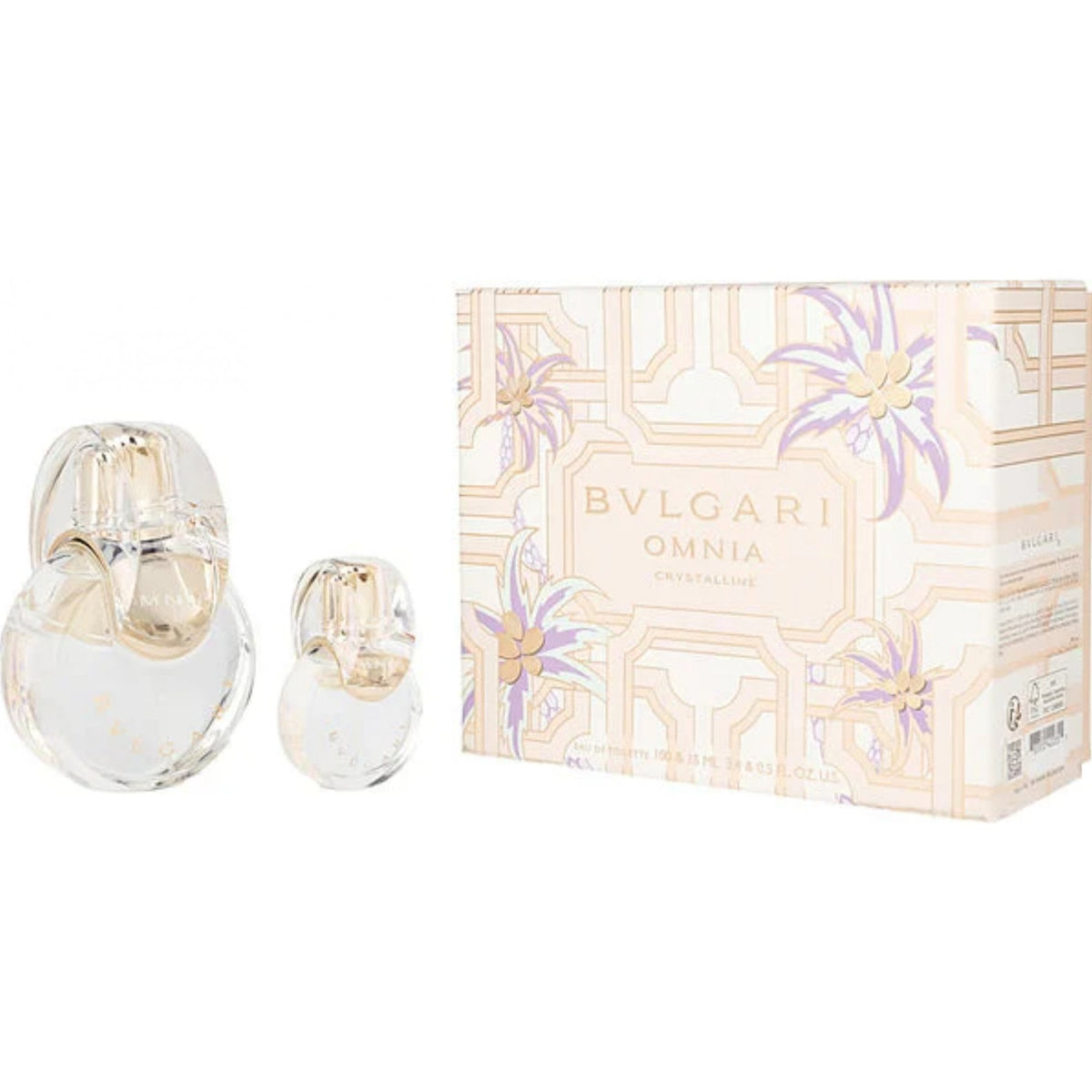 Bulgari Omnia Crystalline Set: EDT Spray 100ml + EDT 15ml