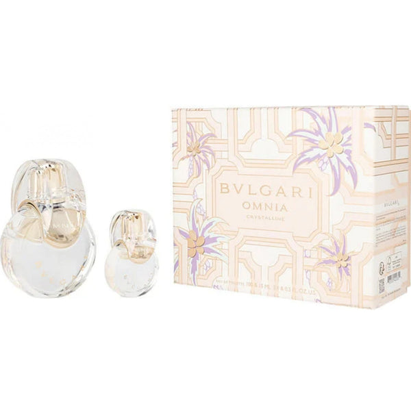 Bulgari Omnia Crystalline Set: EDT Spray 100ml + EDT 15ml
