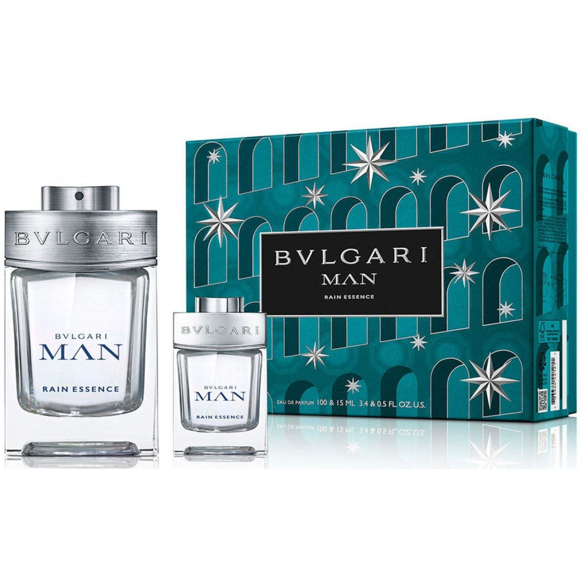 Bvlgari Man Rain Essence For Him Gift Set 100ml EDP Spray + EDP 15ml