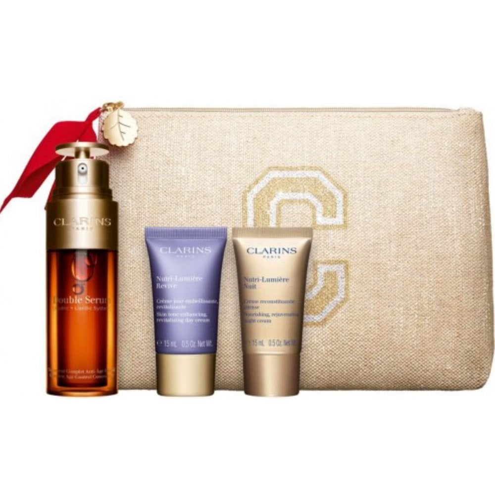 Clarins Double Serum & Nutri-Lumiere Collection Double Serum 50ml + Nutri-LumiÃ¨re Revive 15ml + Nutri-LumiÃ¨re Nuit 15ml