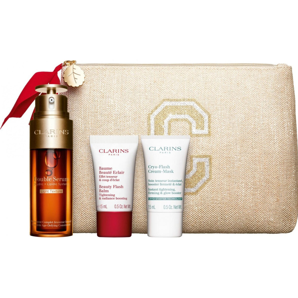 Clarins Double Serum Light Collection Clarins Double Serum Light 50ml + Clarins Baume BeautÃ© Eclair 15ml + Clarins Cryo-Flash Cream-Mask 15ml