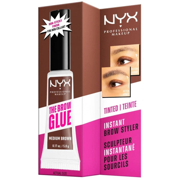NYX The Brow Glue Brow Gel 5g - Medium Brown