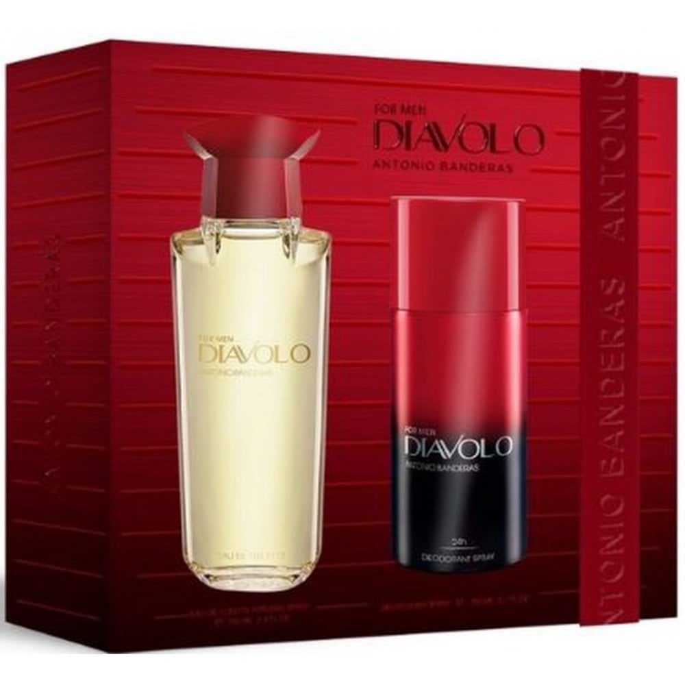 Antonio Banderas Diavolo Gift Set 100ml EDT Spray - Deodorant Spray 150ml