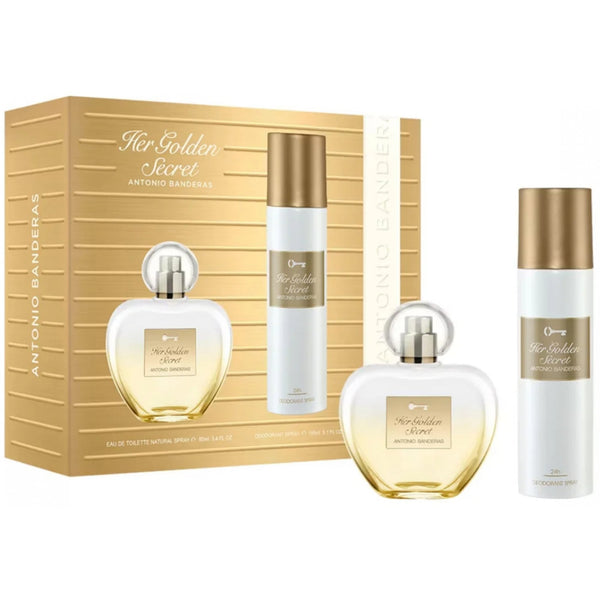 Antonio Banderas Her Golden Secret Gift Set 8ml EDT Spray + Deodorant Spray 150ml