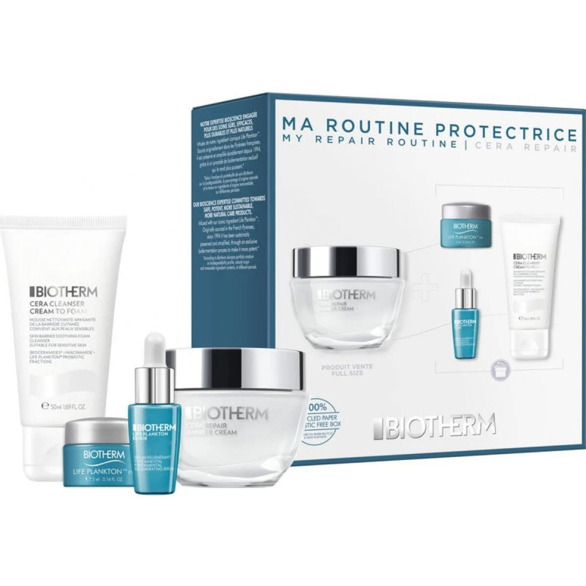 Biotherm Cera Repair 4 Piece Gift Set: Repair Treatment 50ml - Serum 7ml - Eye Cream 5ml - Night Balm 20ml