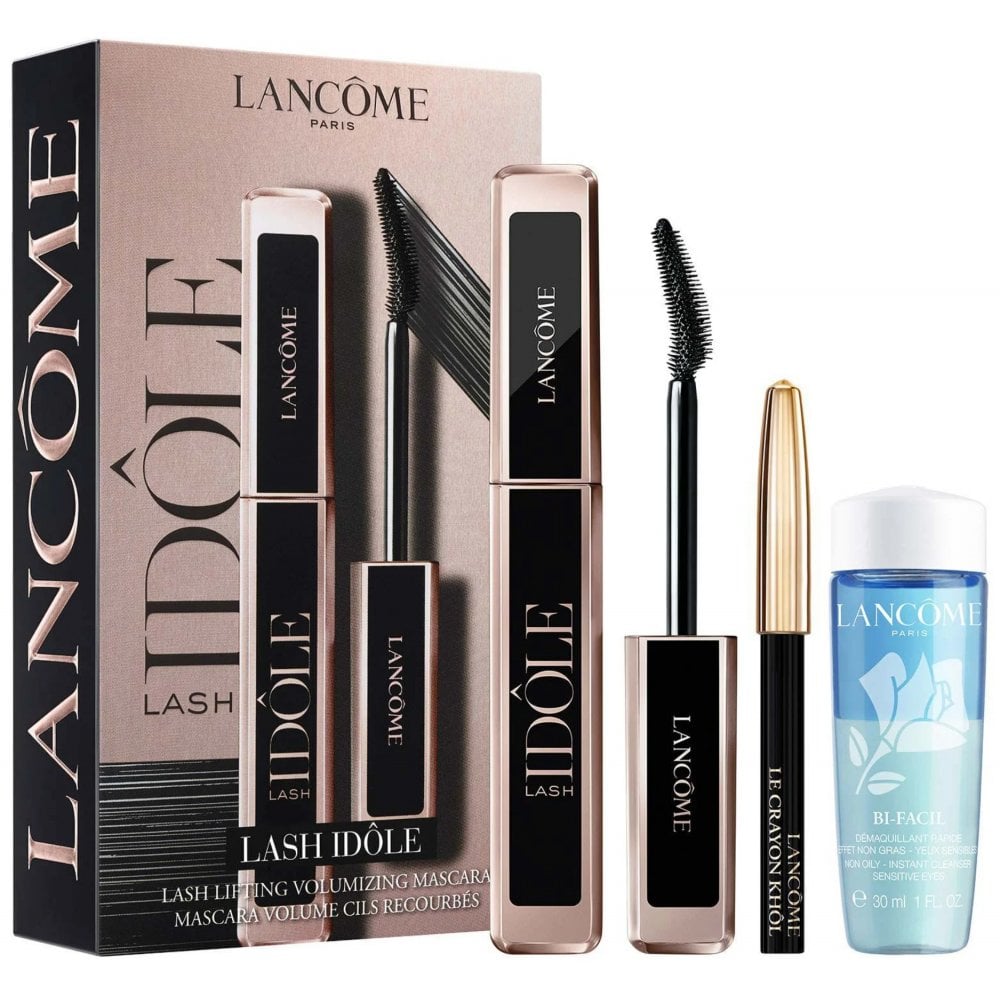 Lancome Lash IdÃ´le Gift Set 8ml Lash IdÃ´le Mascara 01 Glossy Black +  0.7G Le Crayon KhÃ´l Eyeliner Pencil Mini 01 Noir + 30ml Bi-Facil Eye Makeup Remover