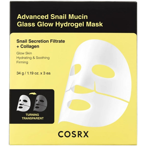 Cosrx Advanced Snail Mucin Glass Glow Hydrogel Face Mask 34g