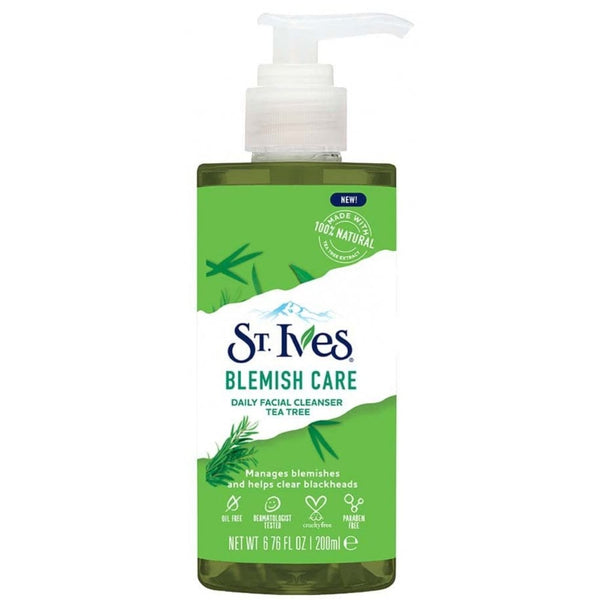 St Ives Daily Facial Cleanser Blemish Care Tea Tree 200ml