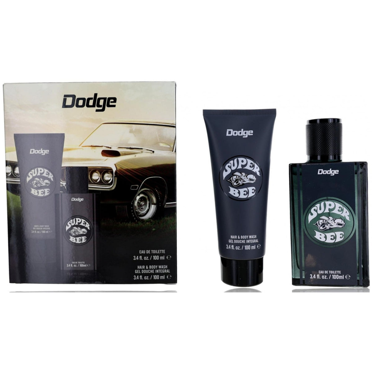 Dodge Legacy Super Bee Gift Set 100ml EDT Spray - Hair & Body Wash 100ml