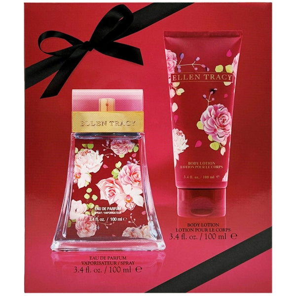 Ellen Tracy Classic Florals Red Sensational Photobox Gift Set: EDP 100ml - Body Lotion 100ml
