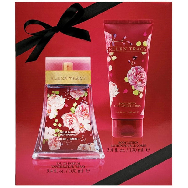 Ellen Tracy Dream Florals Red Dahlia Photobox Gift Set: 100ml EDP Spray - Body Lotion 100ml
