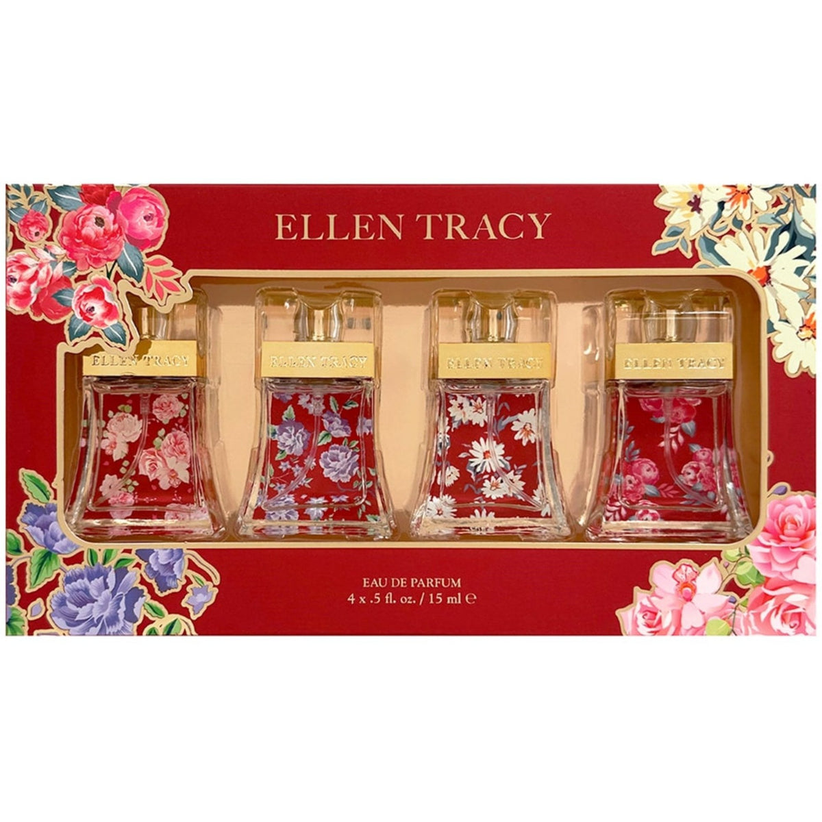 Ellen Tracy Variety Gift Set Miniatures EDP 4 x 15ml - Sensational - Brilliant - Dazzling - Dynamic