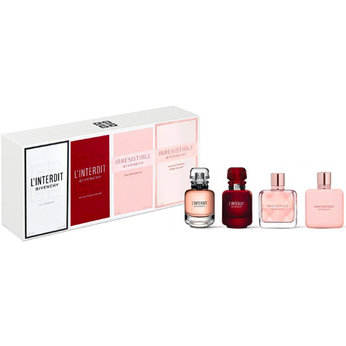 Givenchy Gift Set: Lâ€™Interdit EDP 10ml - Lâ€™Interdit Rouge EDP 10ml - Irresistible EDP 8ml - Irresistible Rose Velvet EDP 8ml