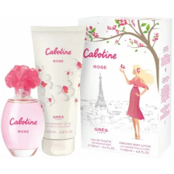 Gres Cabotine Rose 100ml EDT Spray + 200ml Perfumed Body Lotion