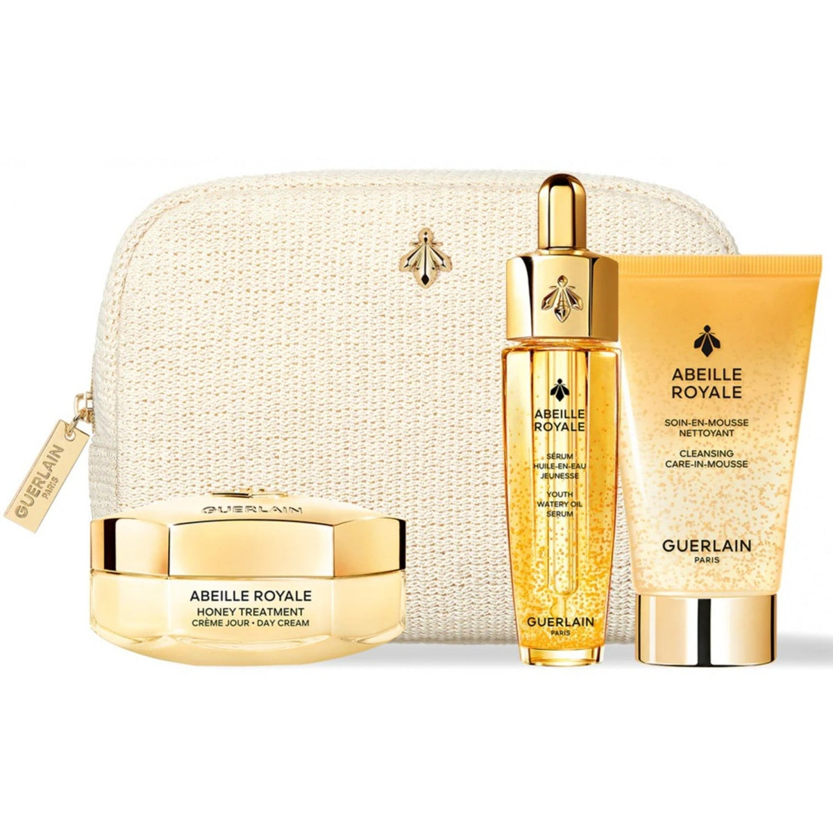 Guerlain Abeille Royale Gift Set: Day Cream 50ml - Cleansing Foam 40ml - Oil Serum 15ml