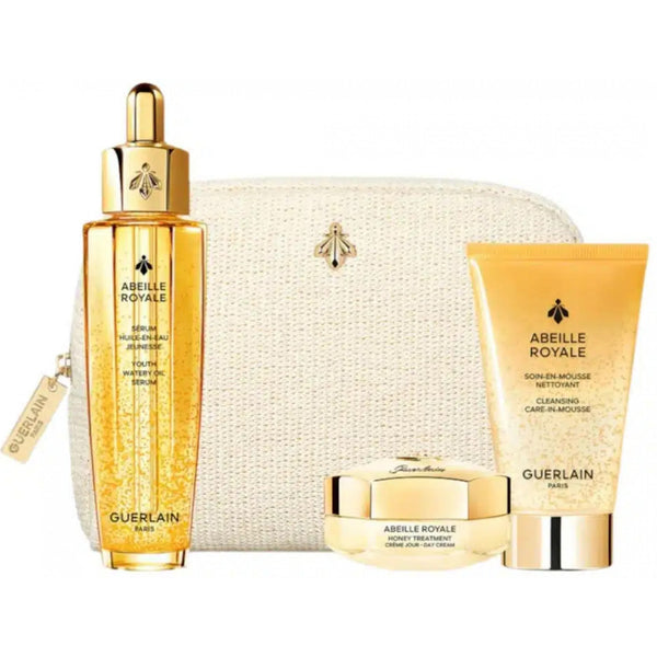 Guerlain Abeille Royale Gift Set: Watery Oil Serum 50ml - Day Cream 15ml - Cleansing Mousse 40ml