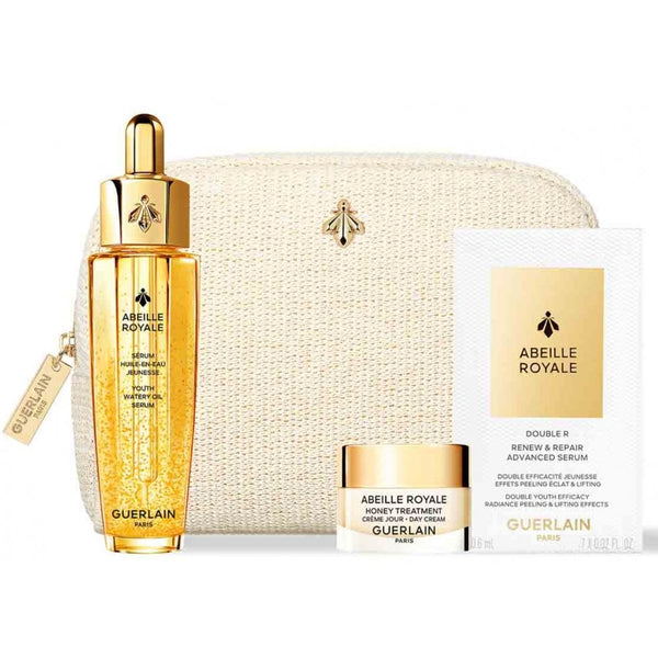 Guerlain Abeille Royale Gift Set: Day Cream 7ml - Oil In Water Serum 30ml - Renew & Repair Serum 7 x 0.6g + Case