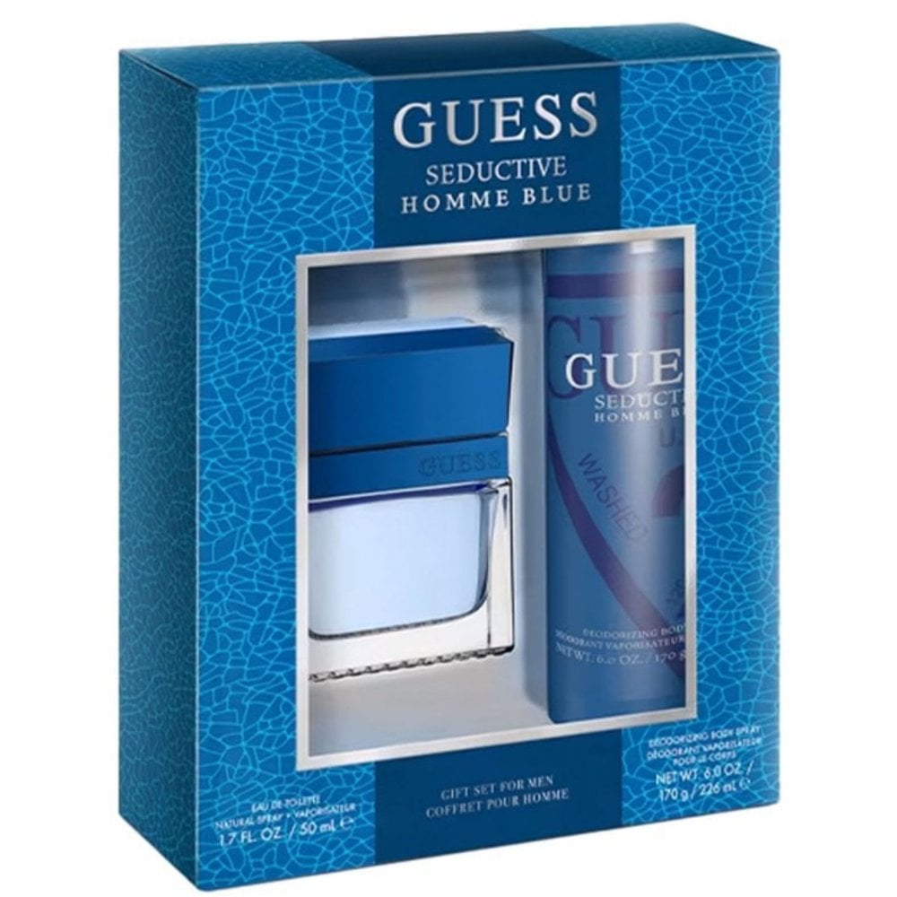 Guess Seductive Homme Blue Gift Set 50ml EDT Spray - Body Spray 226ml