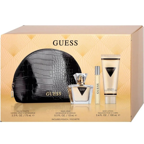 Guess Seductive Gift Set 75ml EDT Spray - Body Lotion 200ml - EDT 15ml - Cosmetic Bag