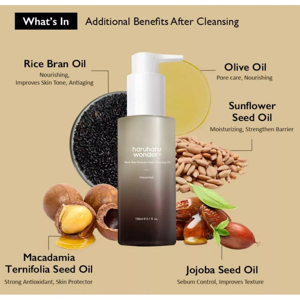 Haruharu Wonder Black Rice Moisture Deep Cleansing Oil 150ml