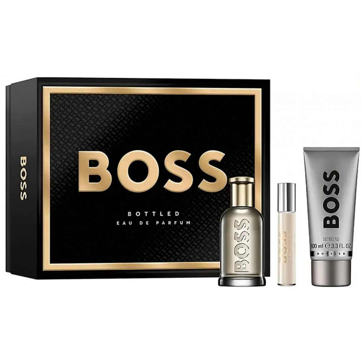 Hugo Boss Bottled Gift Set 100ml EDP Spray - EDP 10ml - Shower Gel 100ml
