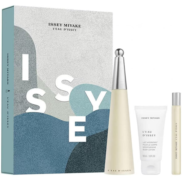 Issey Miyake L'eau D'issey Gift Set 100ml EDT Spray - EDT 10ml - Body Lotion 50ml