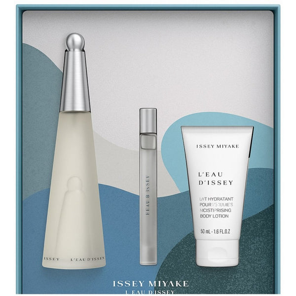 Issey Miyake L'eau D'issey Gift Set 100ml EDT Spray - EDT 10ml - Body Lotion 50ml