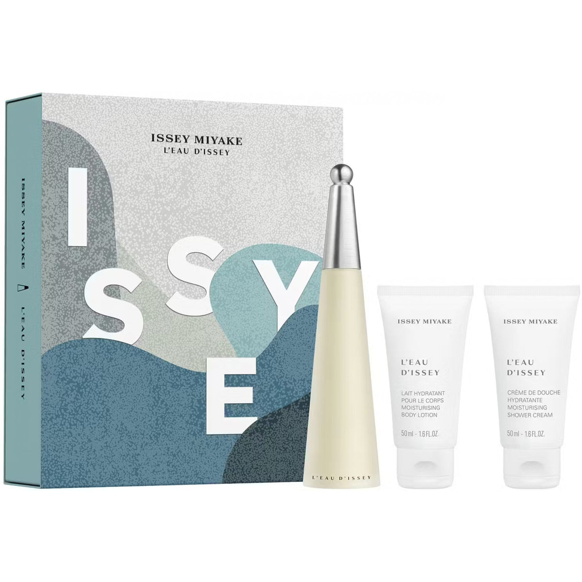 Issey Miyake L'eau D'issey Gift Set 50ml EDT Spray - Body Lotion 50ml - Shower Cream 50ml