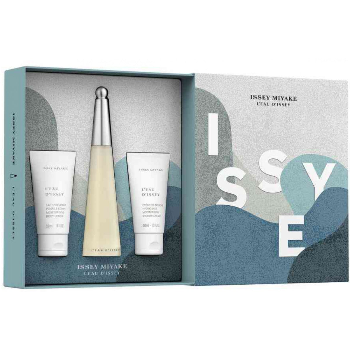 Issey Miyake L'eau D'issey Gift Set 50ml EDT Spray - Body Lotion 50ml - Shower Cream 50ml