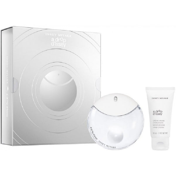 Issey Miyake A Drop D'Issey Gift Set 50ml EDP Spray + 50ml Hand Cream
