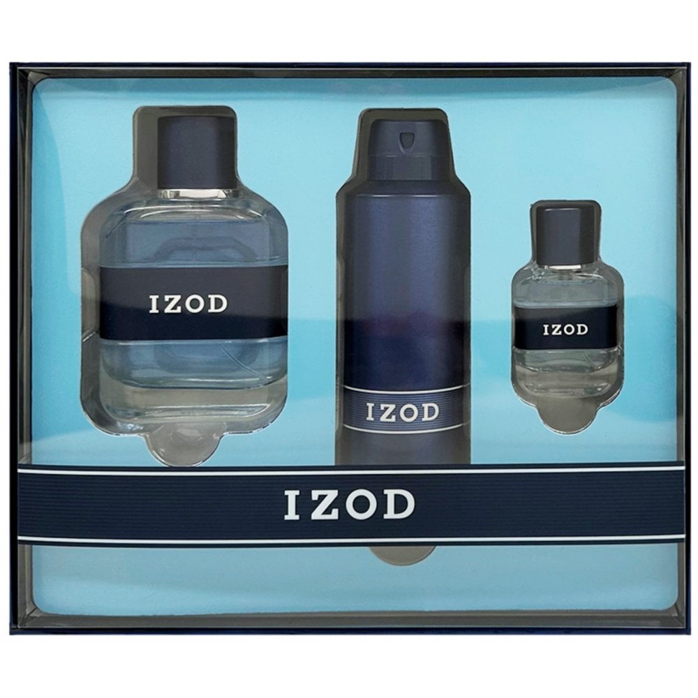 Izod New Classic Gift Set 100ml EDT Spray - Travel Spray 15ml - Body Spray 200ml