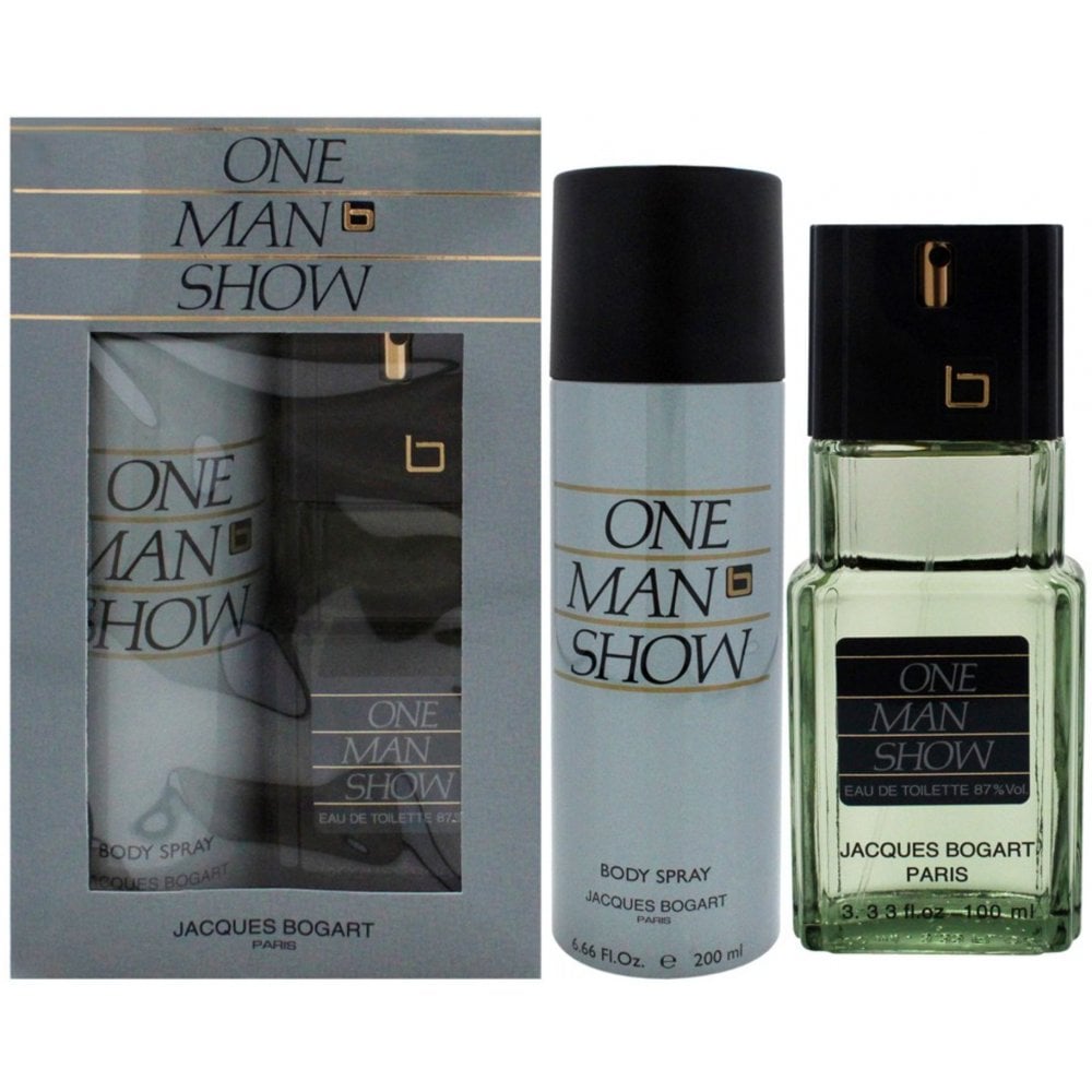 Jacques Bogart One Man Show Gift Set 100ml EDT Spray - Body Spray 200ml