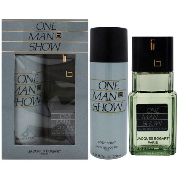 Jacques Bogart One Man Show Gift Set 100ml EDT Spray - Body Spray 200ml