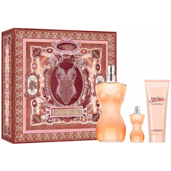 Jean Paul Gaultier Classic Gift Set 100ml EDT Spray - EDT 6ml - Body Lotion 75ml