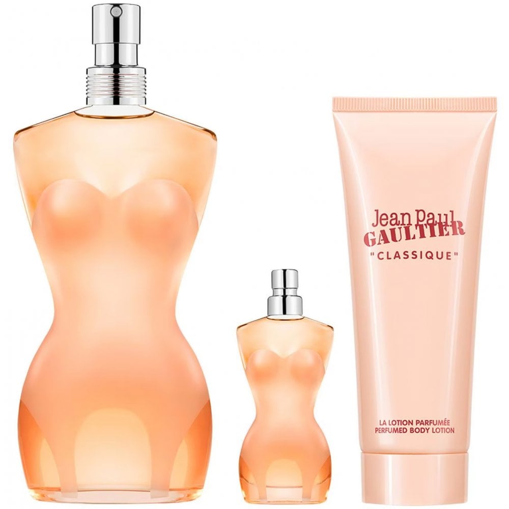 Jean Paul Gaultier Classic Gift Set 100ml EDT Spray - EDT 6ml - Body Lotion 75ml